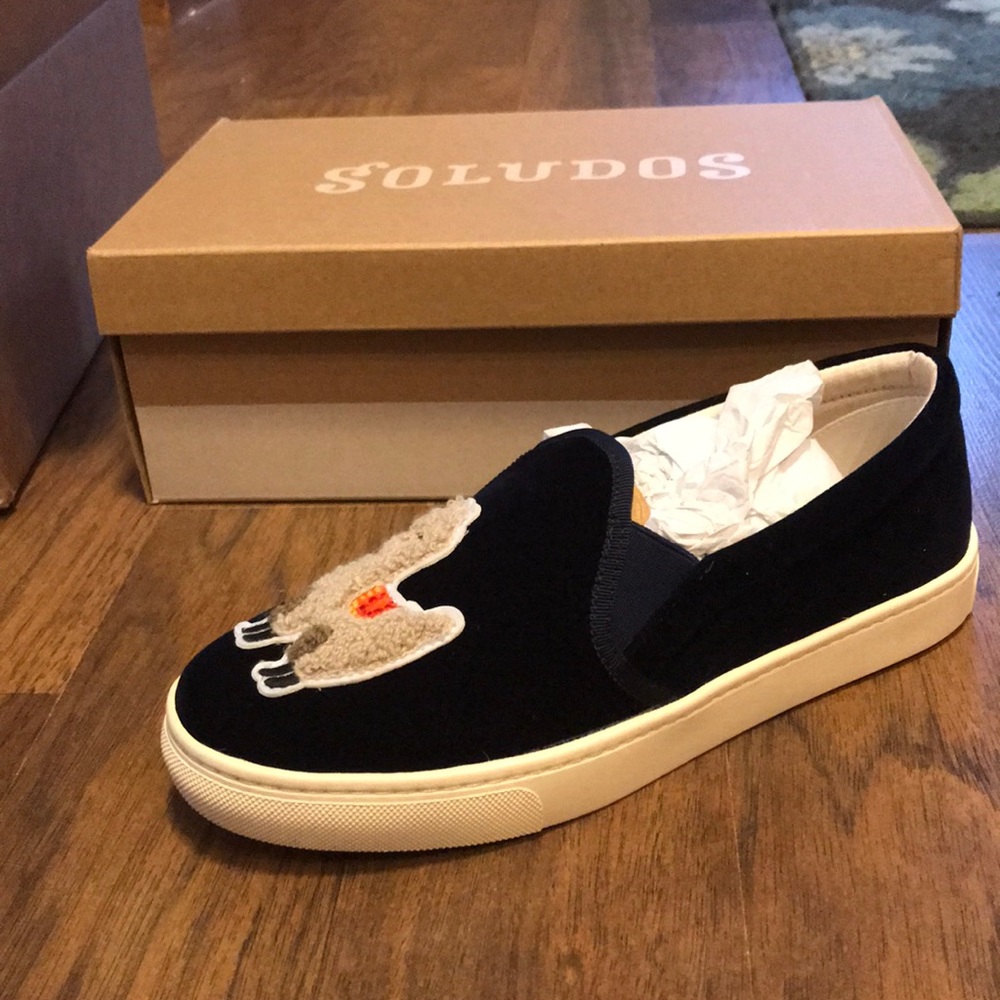Soludos Llama slip ons
